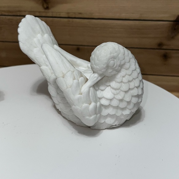 Vintage Hand Carved Ceramic Alabaster Doves - Picture 12 of 15